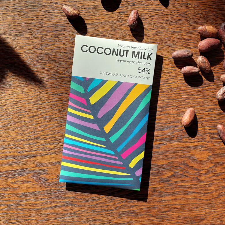 Vegane Milchschokolade Coconut Milk von der Swedish Cacao Company